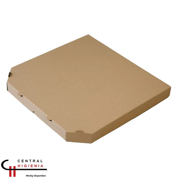 Pizzadoboz 32x32x3 cm barna csapott sarkú (100 db/#)