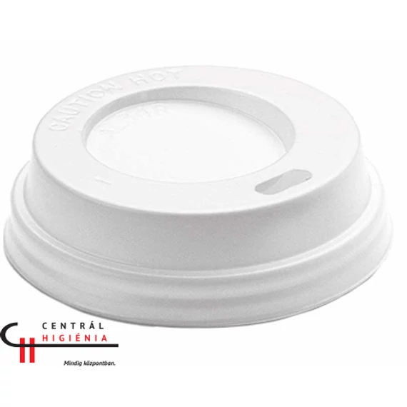 Műanyag pohártető ivólyukkal fehér 100ml
