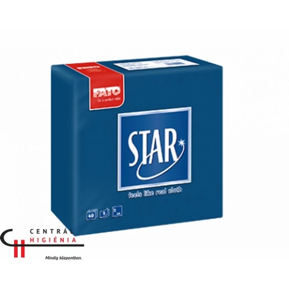 Star szalvéta sötétkék 38x38cm 2rtg 1/4